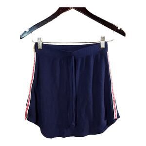 Erge Designs Navy Blue Cozy Knit Skirt with Star Stripe Detail Girls' 10/12